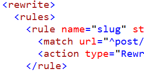 URL rewrites ing web.config